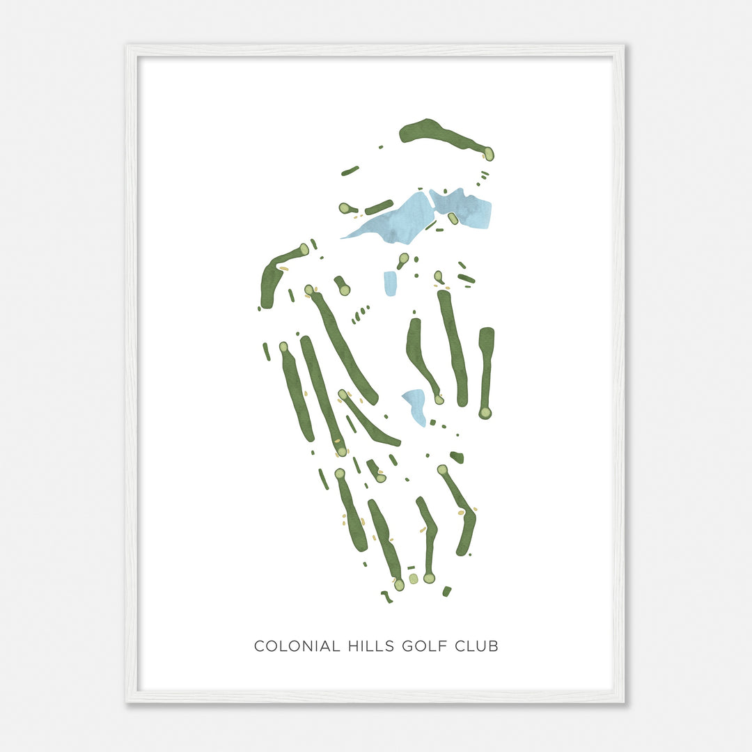 Print of Colonial Hills Golf Club Modern Map