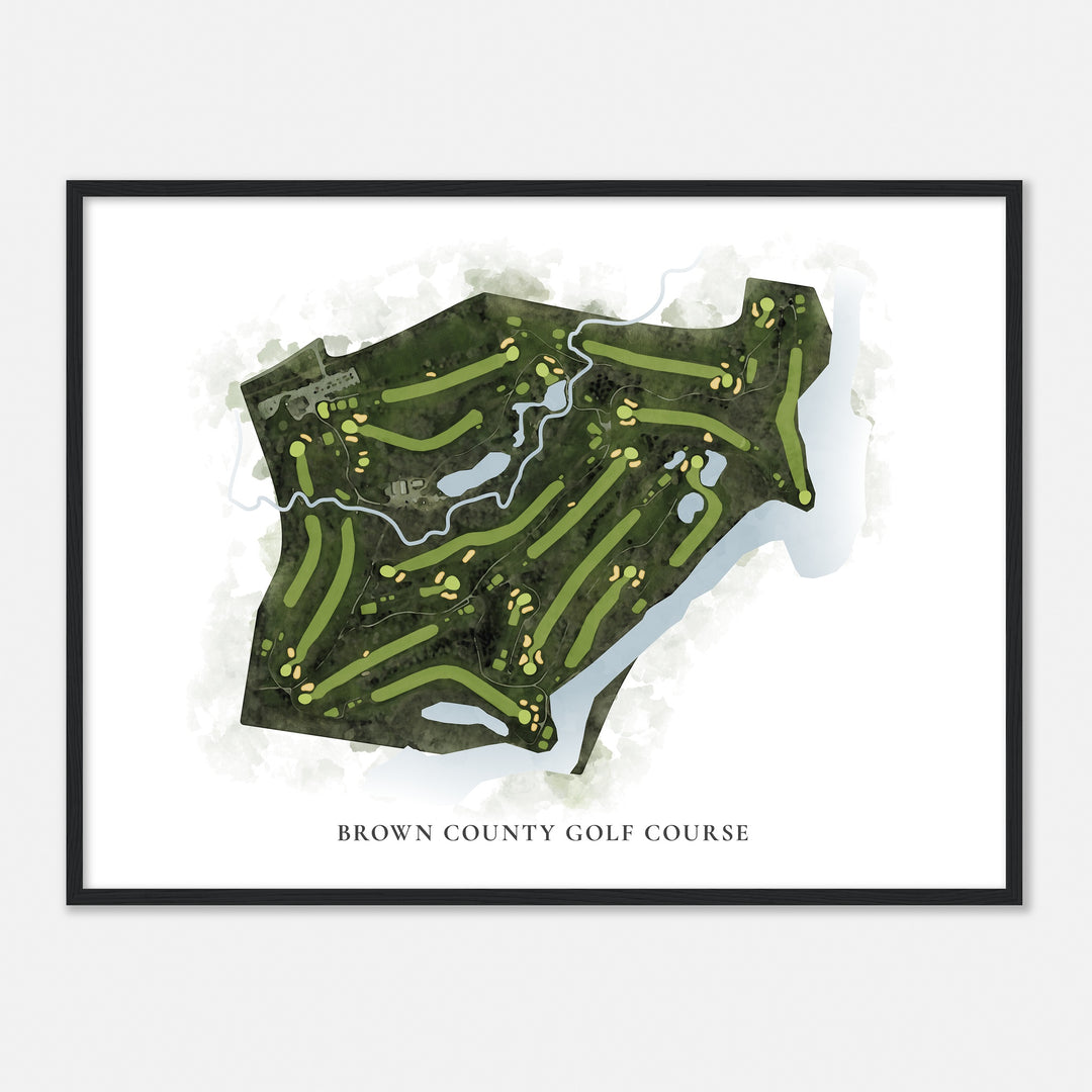 Print of Brown County Golf Course Classic Map