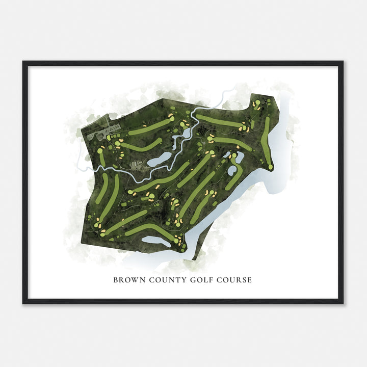 Print of Brown County Golf Course Classic Map