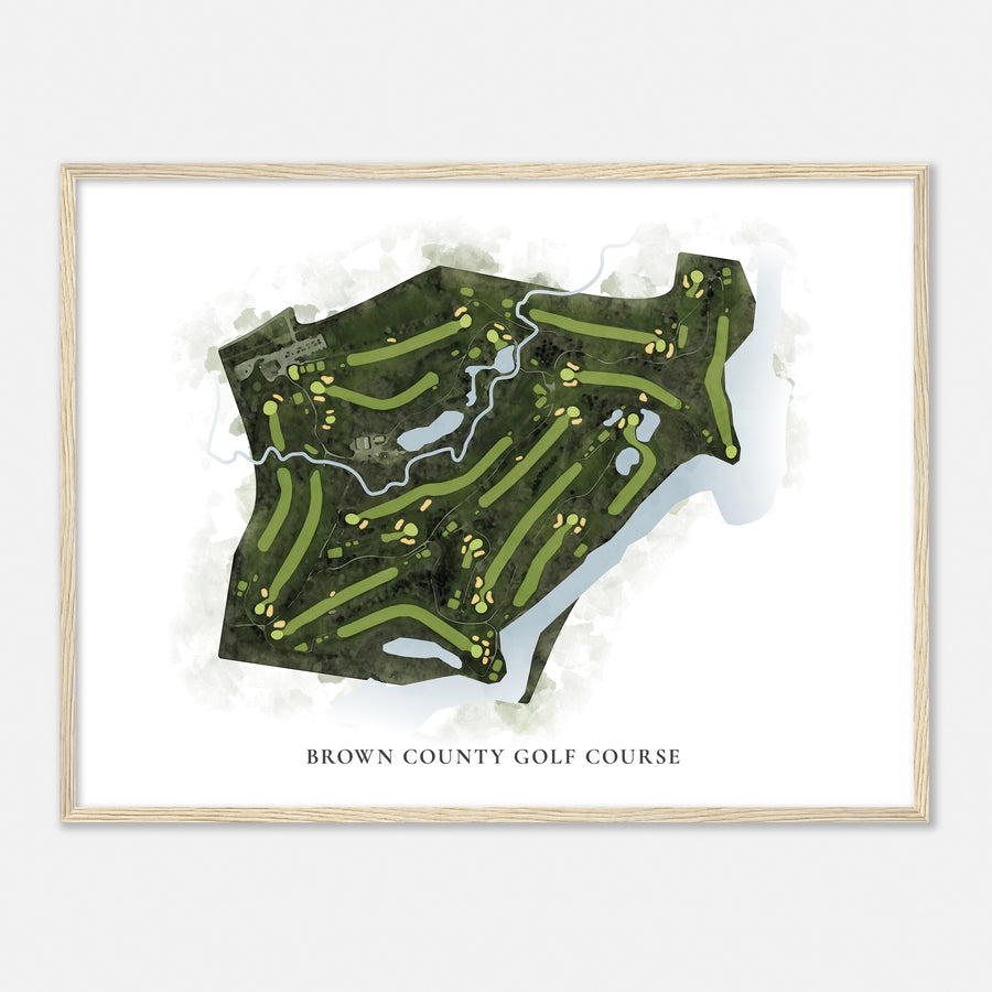 Print of Brown County Golf Course Classic Map