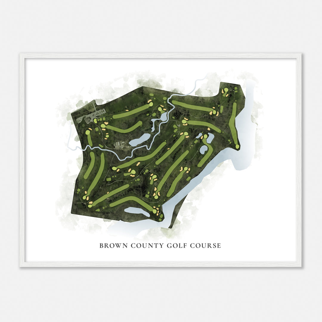 Print of Brown County Golf Course Classic Map