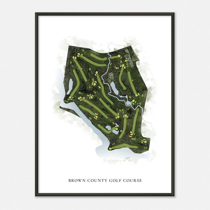 Print of Brown County Golf Course Classic Map