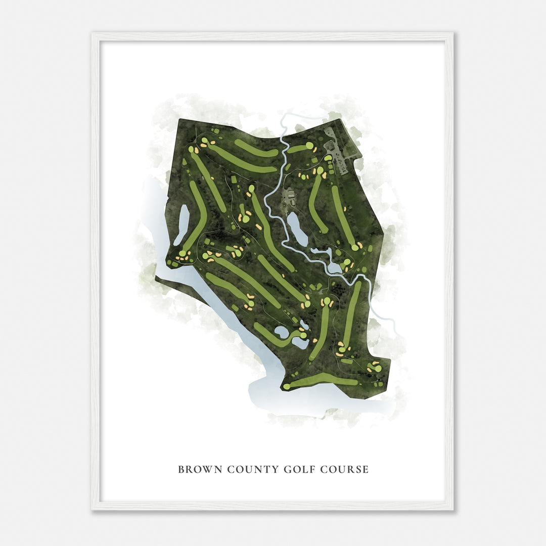 Print of Brown County Golf Course Classic Map