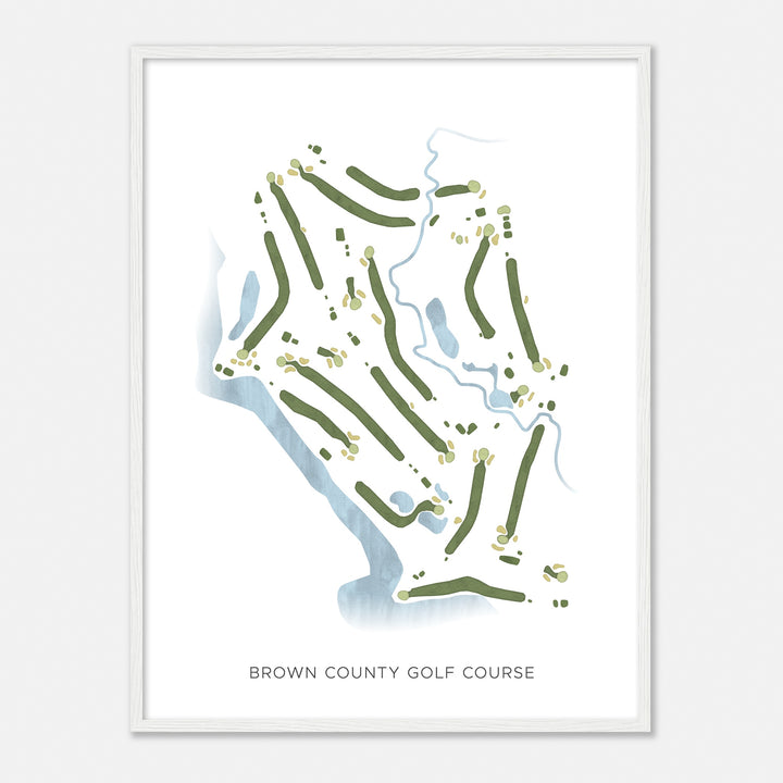 Print of Brown County Golf Course Modern Map