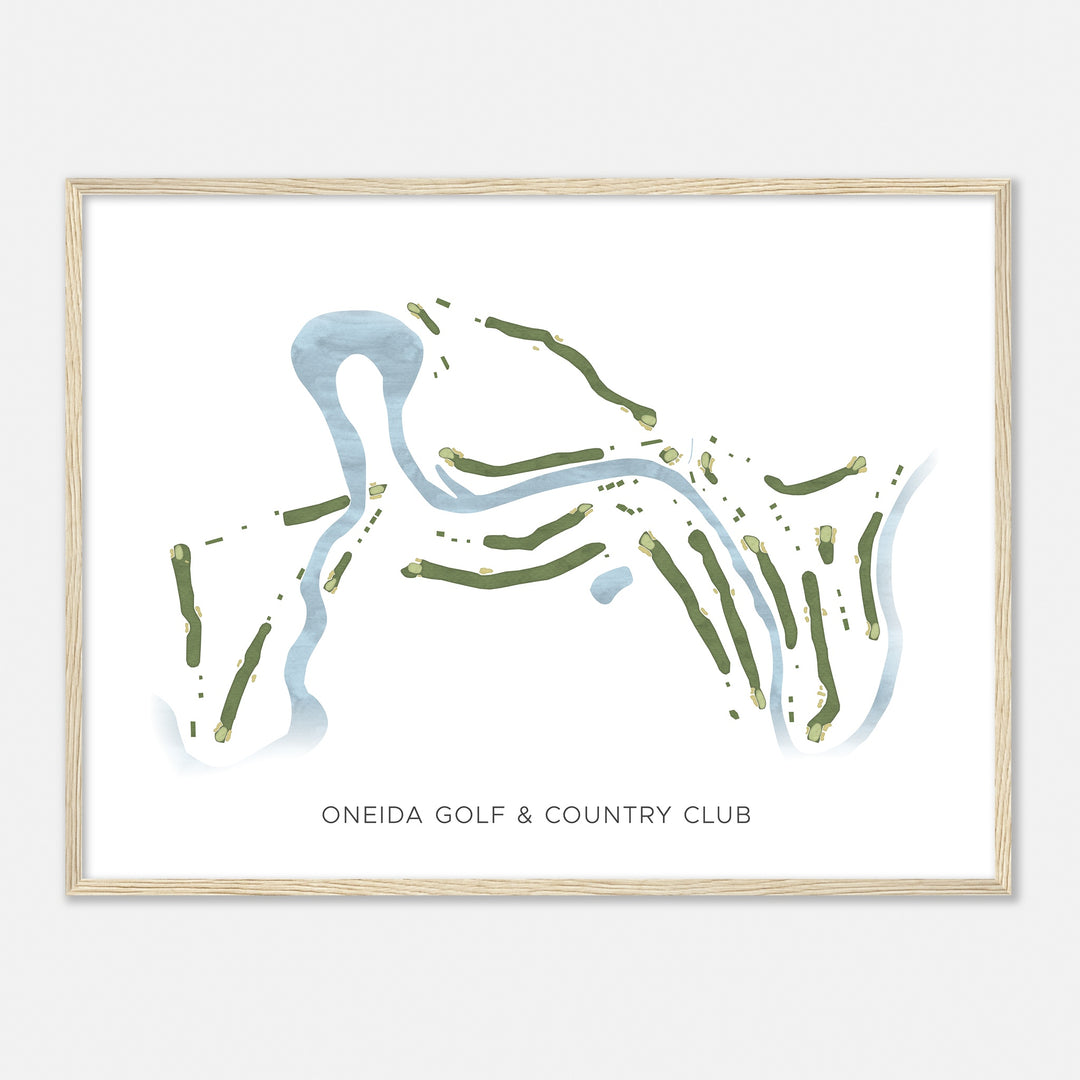 Print of Oneida Golf & Country Club Modern Map