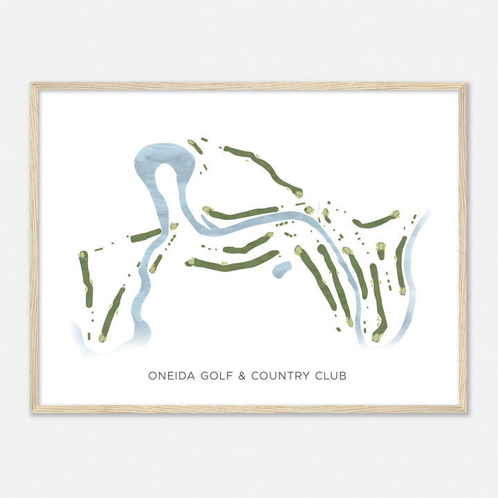 Print of Oneida Golf & Country Club Modern Map