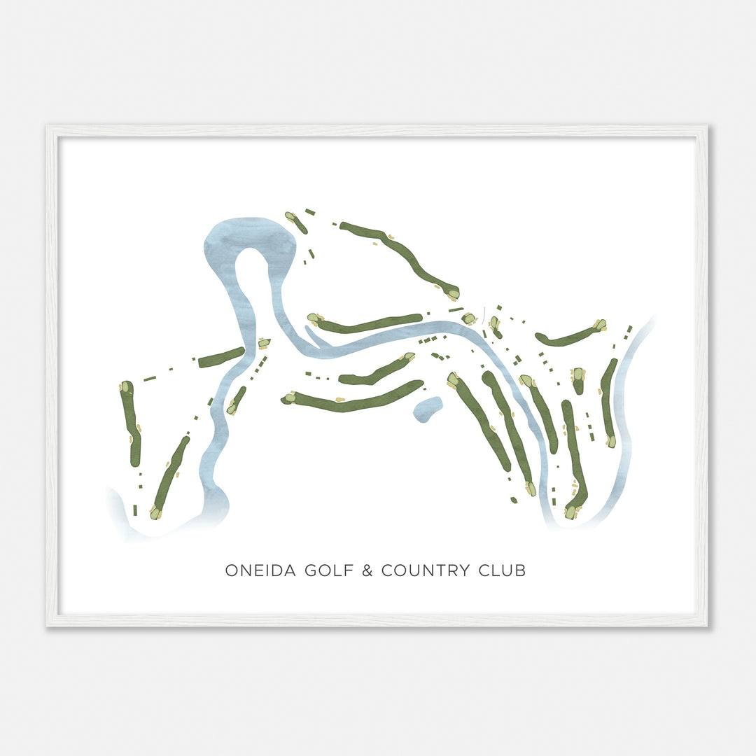 Print of Oneida Golf & Country Club Modern Map