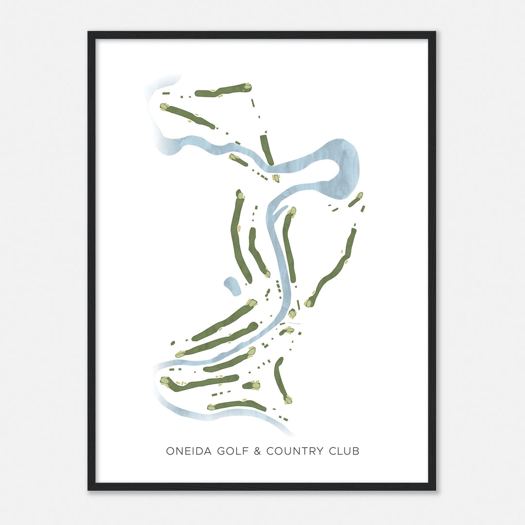 Print of Oneida Golf & Country Club Modern Map