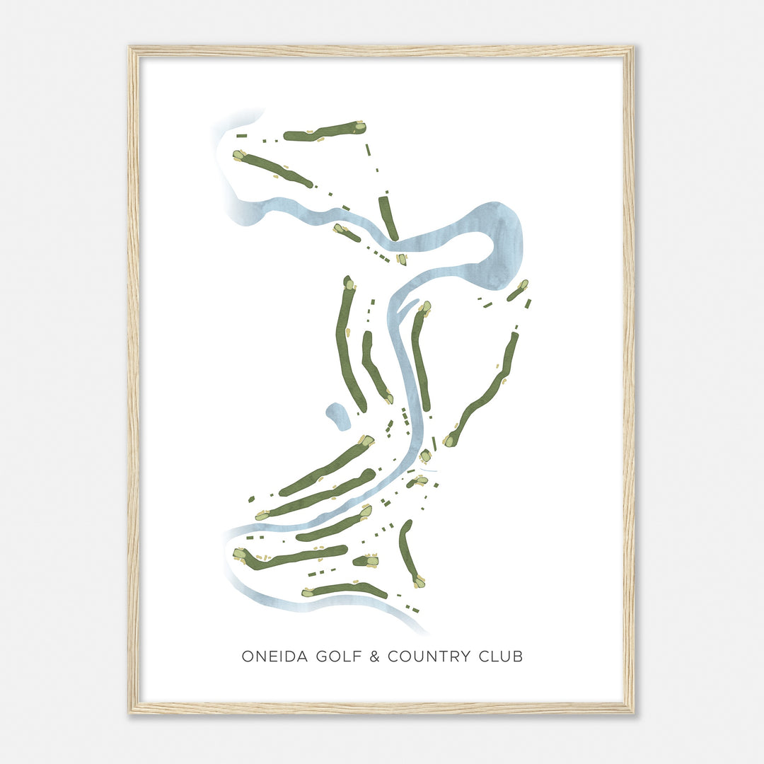 Print of Oneida Golf & Country Club Modern Map