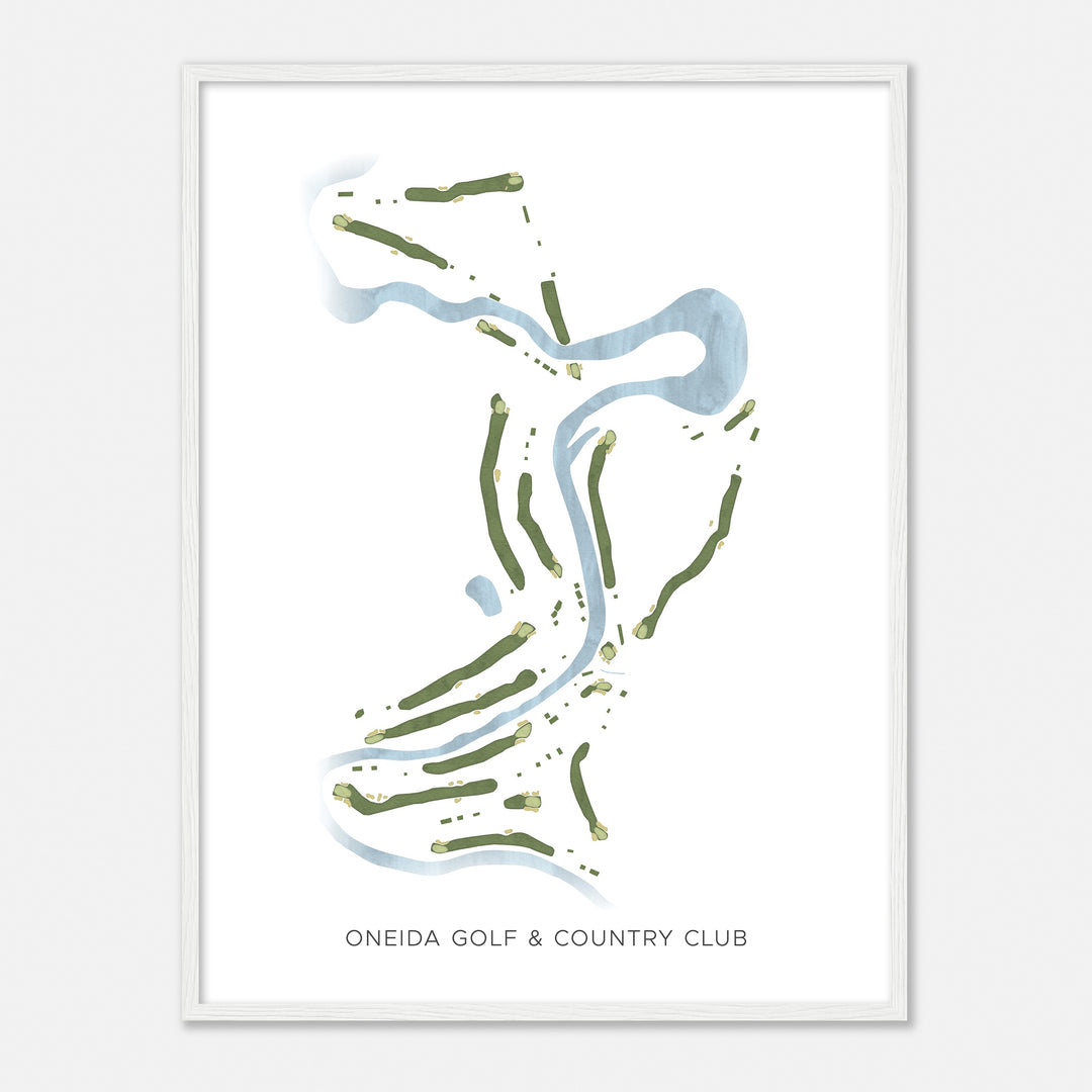 Print of Oneida Golf & Country Club Modern Map