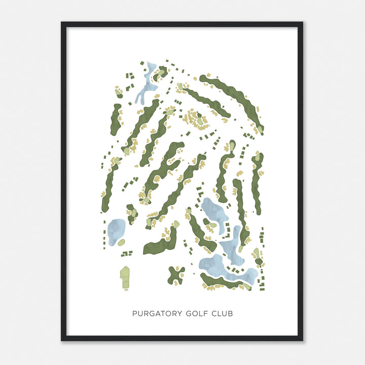 Print of Purgatory Golf Club Modern Map