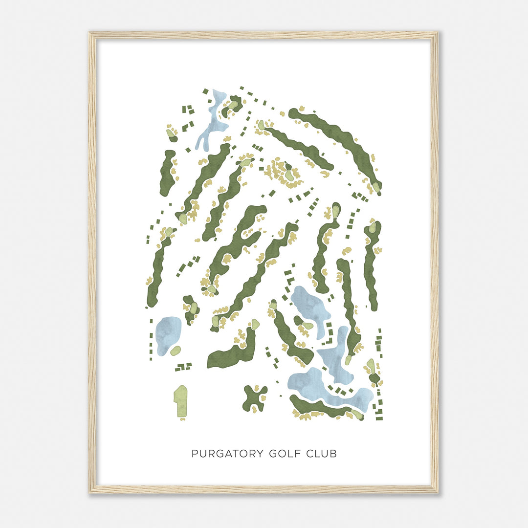 Print of Purgatory Golf Club Modern Map