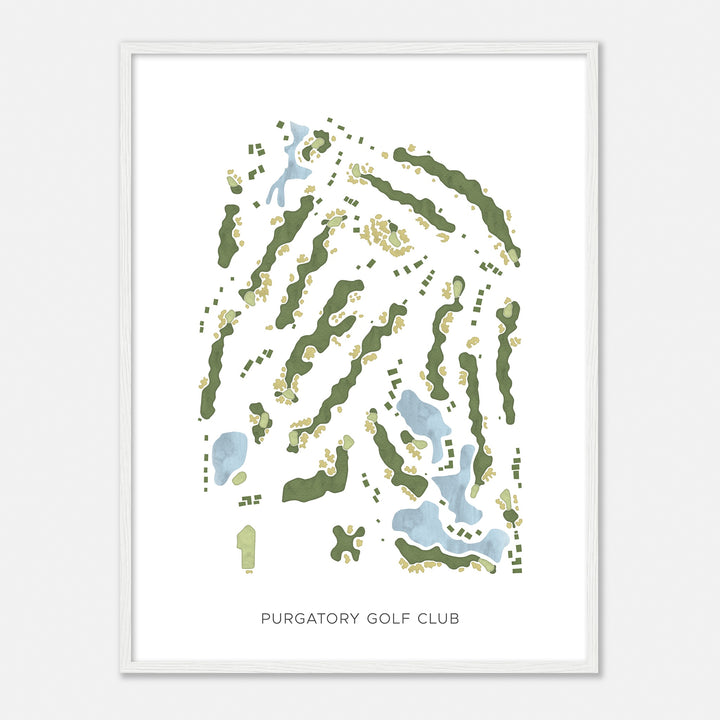 Print of Purgatory Golf Club Modern Map