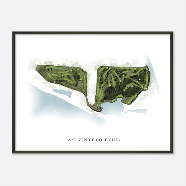 Print of Lake Venice Golf Club Classic Map
