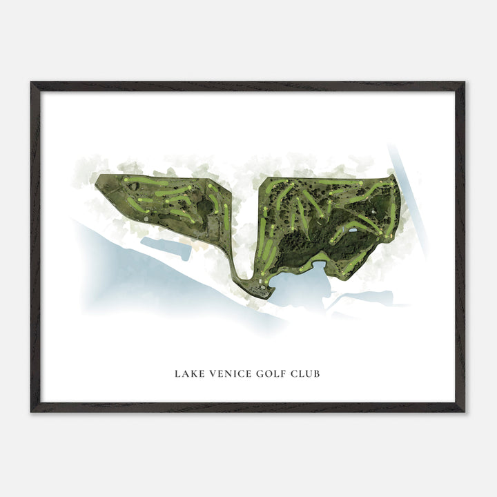 Print of Lake Venice Golf Club Classic Map