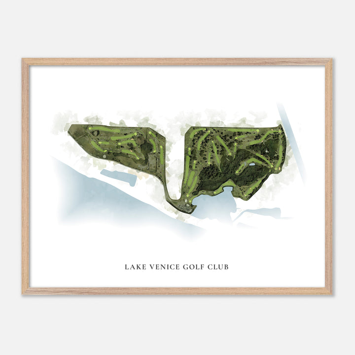 Print of Lake Venice Golf Club Classic Map
