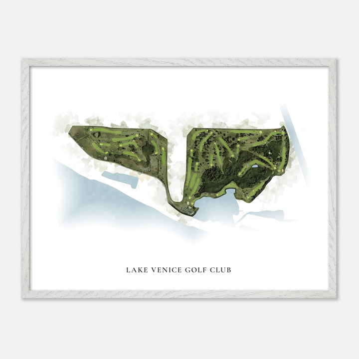 Print of Lake Venice Golf Club Classic Map