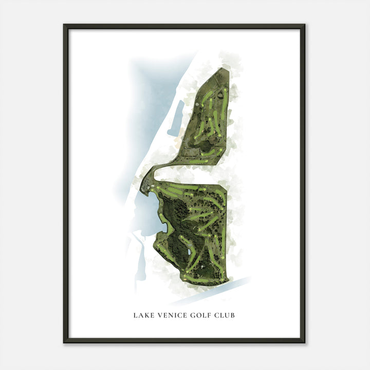 Print of Lake Venice Golf Club Classic Map