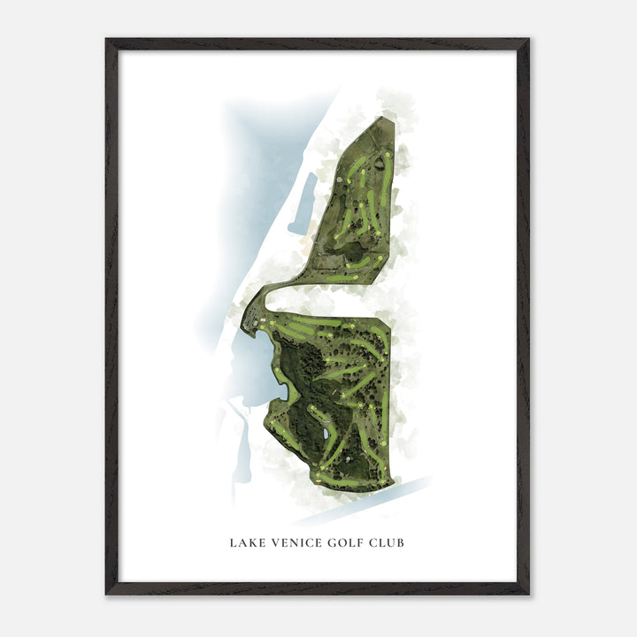 Print of Lake Venice Golf Club Classic Map