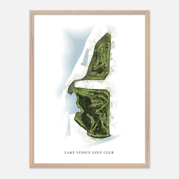 Print of Lake Venice Golf Club Classic Map