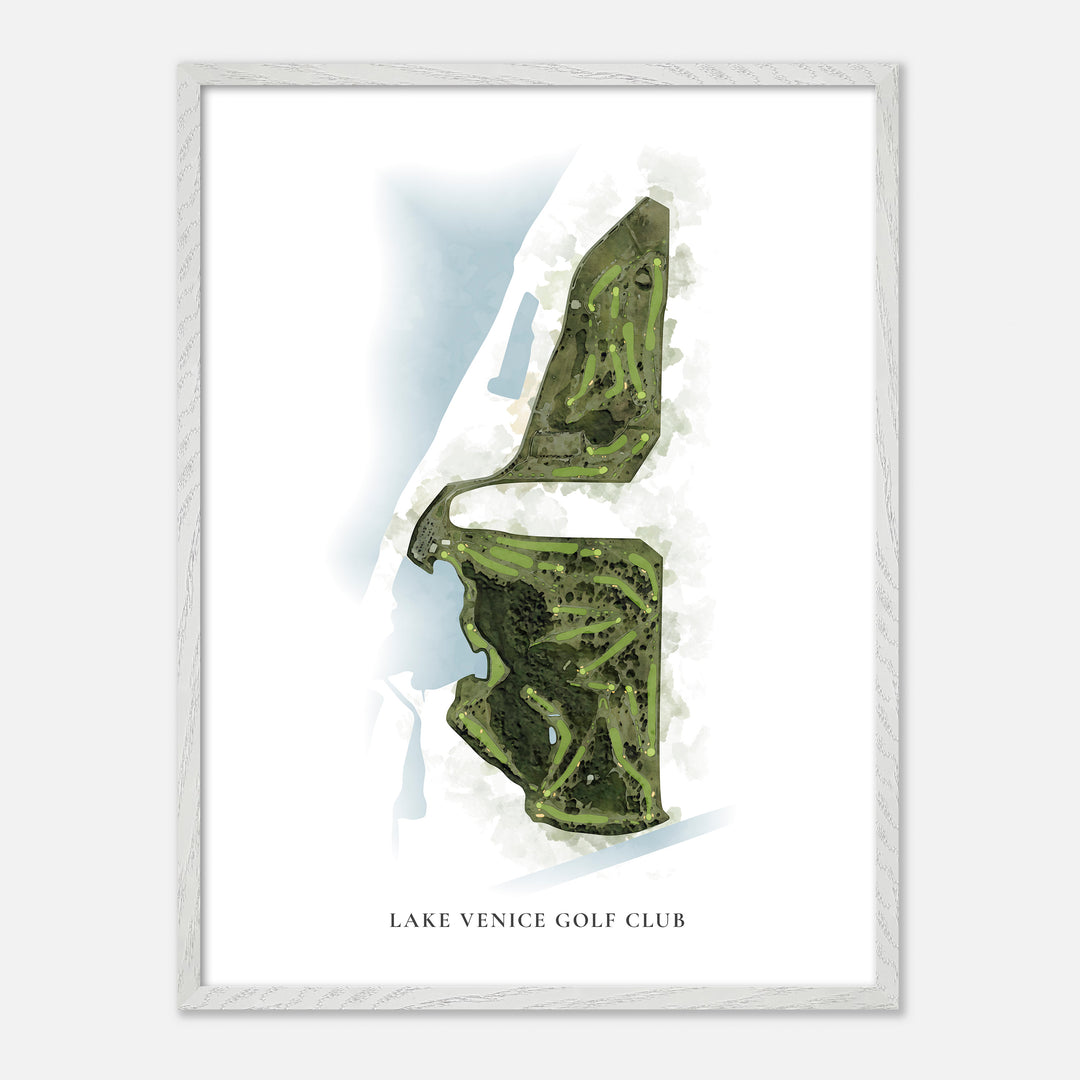 Print of Lake Venice Golf Club Classic Map