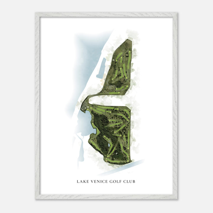 Print of Lake Venice Golf Club Classic Map