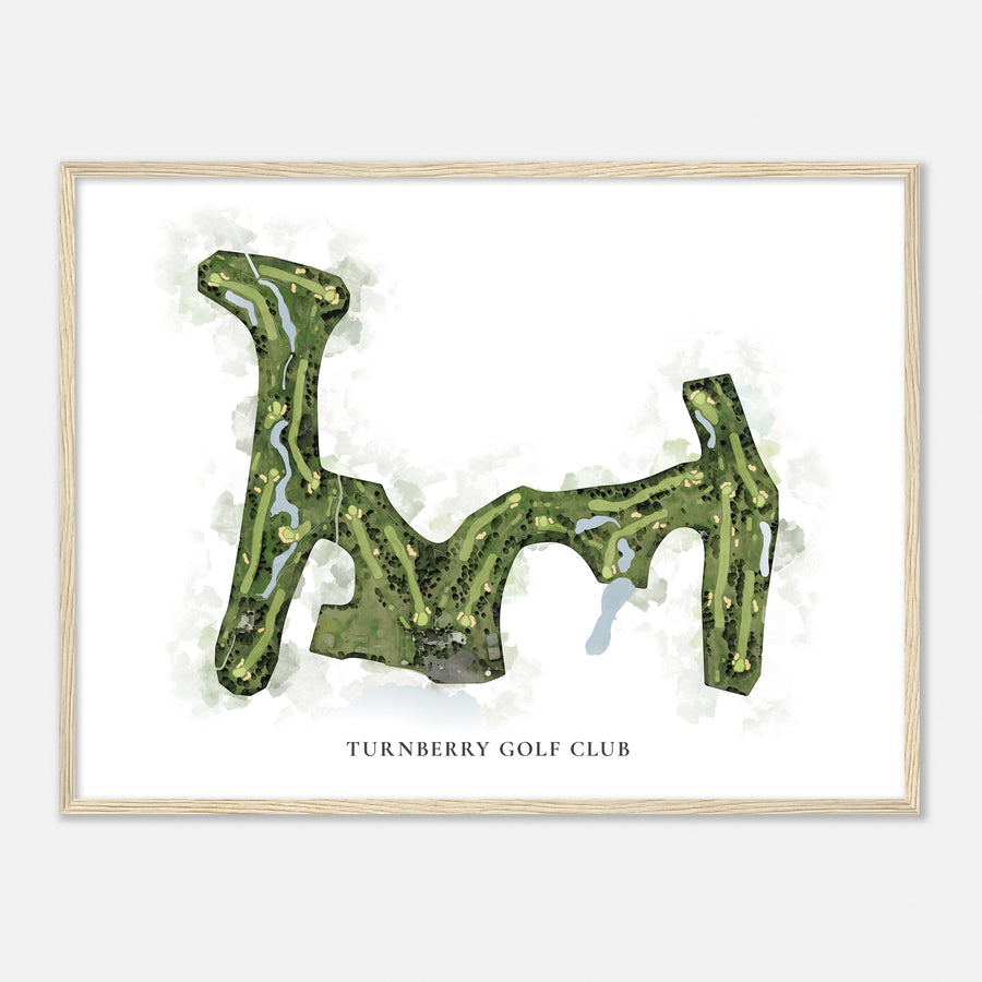 Print of Turnberry Golf Club Classic Map