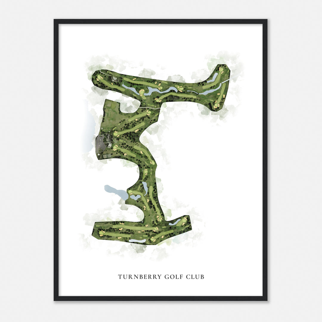 Print of Turnberry Golf Club Classic Map