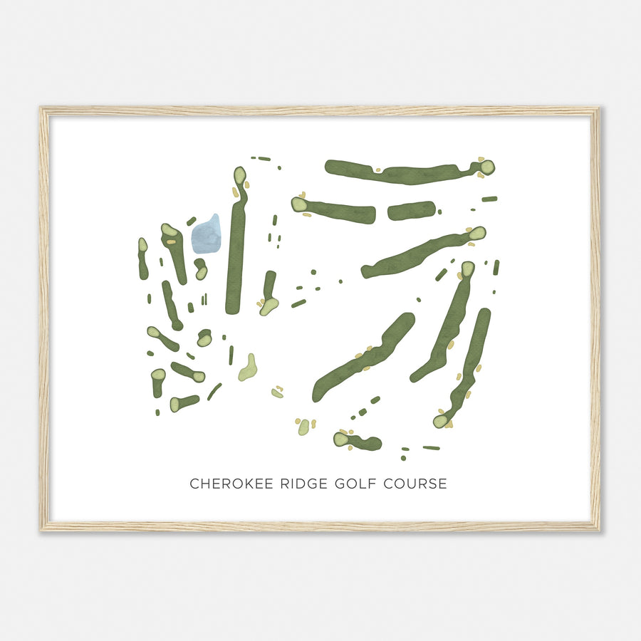 Print of Cherokee Ridge Golf Course Modern Map