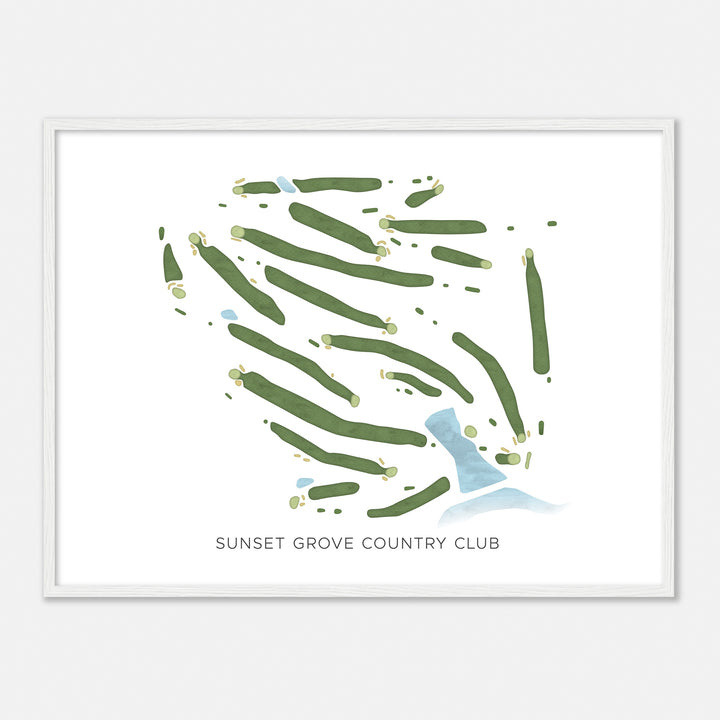 Print of Sunset Grove Country Club Modern Map