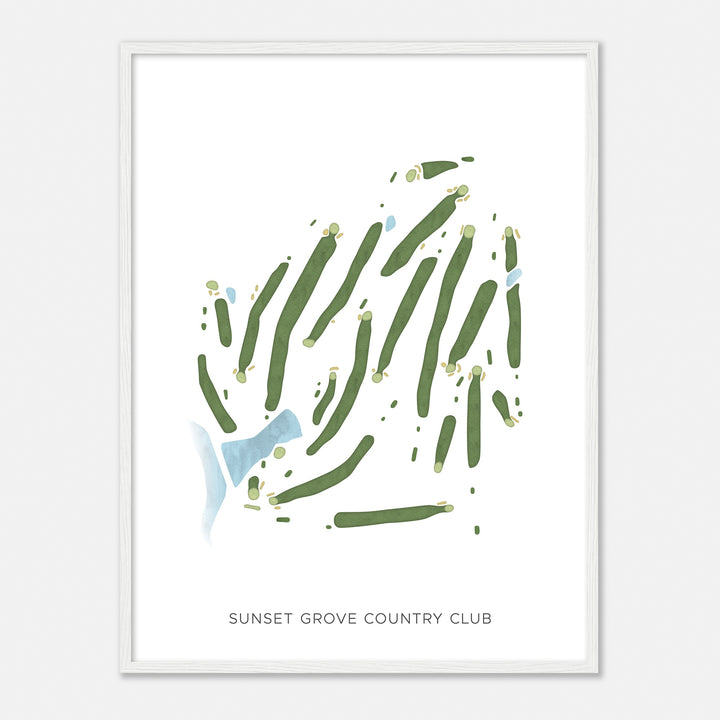 Print of Sunset Grove Country Club Modern Map