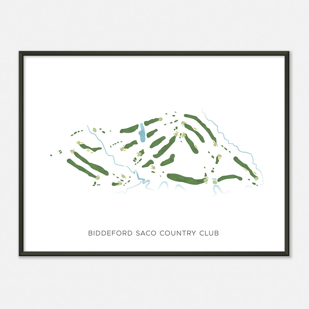 Print of Biddeford Saco Country Club Modern Map