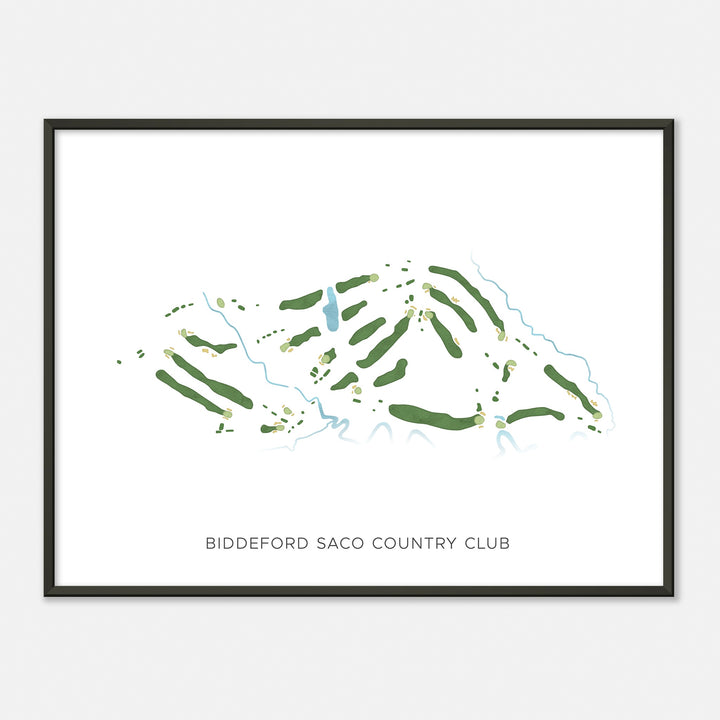 Print of Biddeford Saco Country Club Modern Map