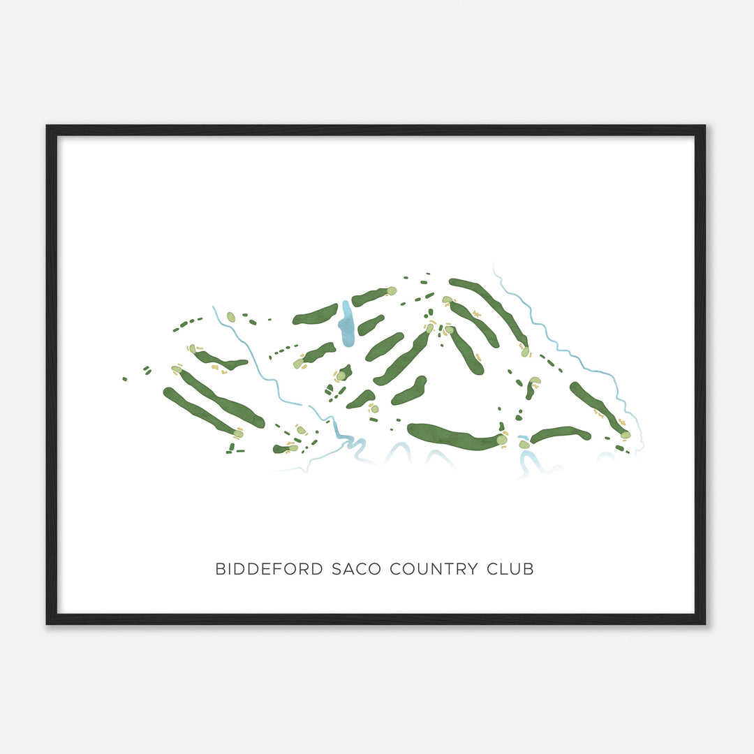 Print of Biddeford Saco Country Club Modern Map