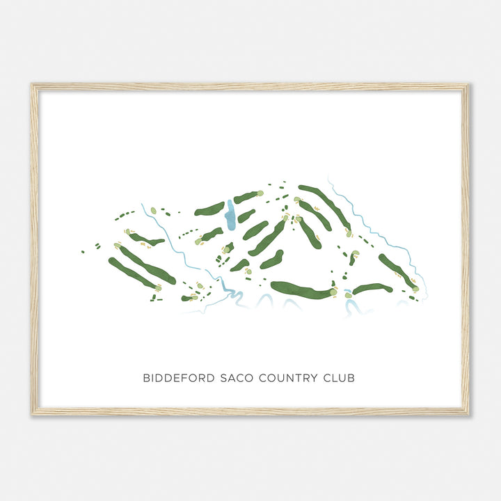 Print of Biddeford Saco Country Club Modern Map