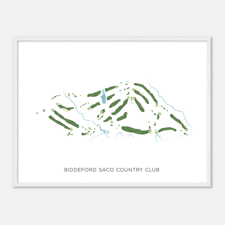 Print of Biddeford Saco Country Club Modern Map