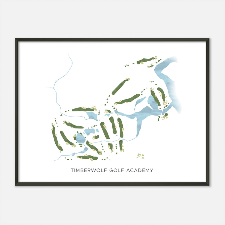 Print of Timberwolf Golf Academy Modern Map