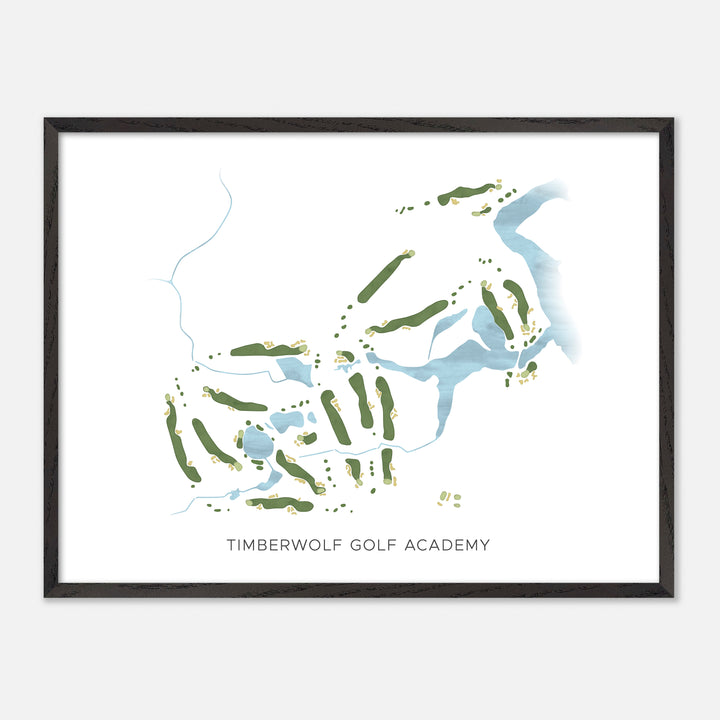 Print of Timberwolf Golf Academy Modern Map