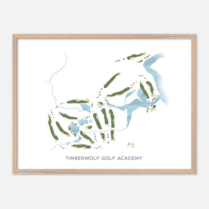 Print of Timberwolf Golf Academy Modern Map