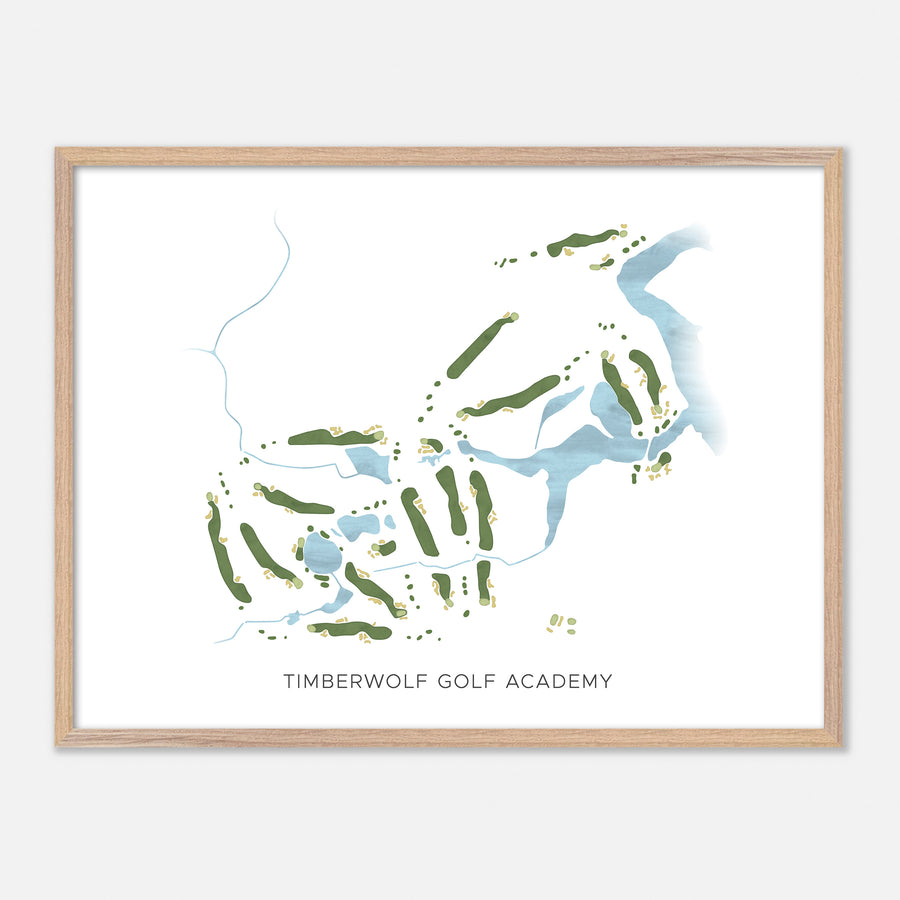 Print of Timberwolf Golf Academy Modern Map