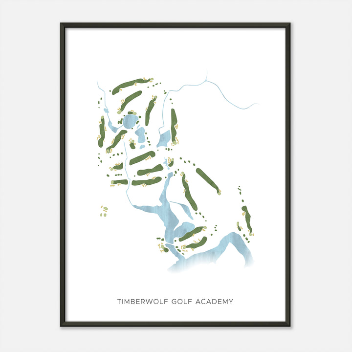 Print of Timberwolf Golf Academy Modern Map