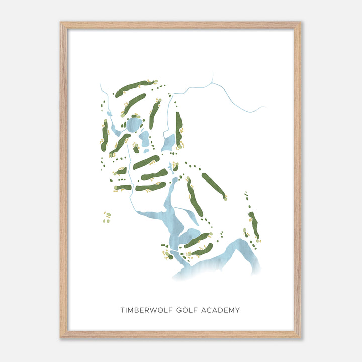 Print of Timberwolf Golf Academy Modern Map