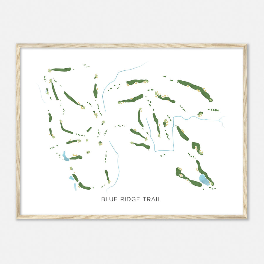 Print of Blue Ridge Trail Modern Map