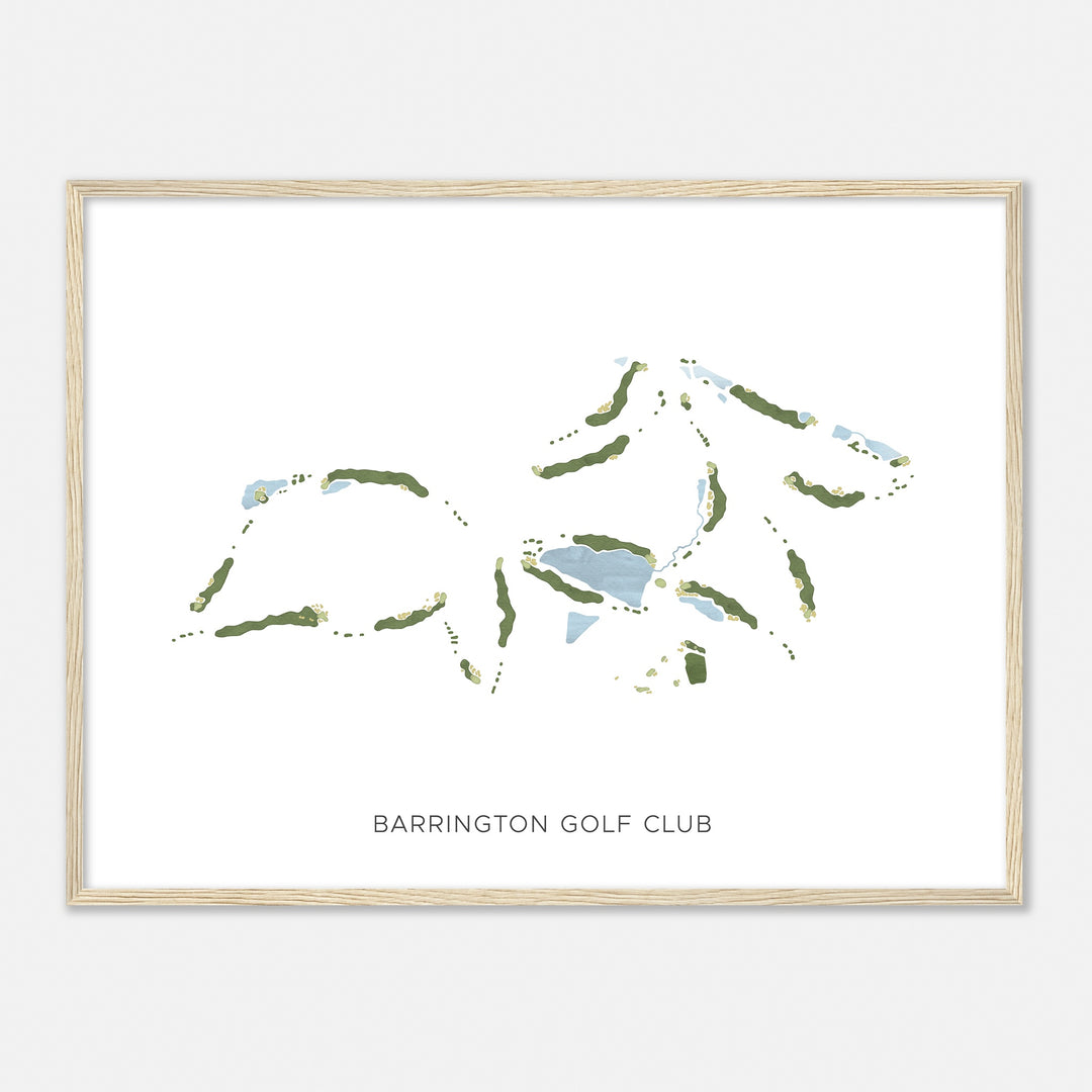 Print of Barrington Golf Club Modern Map