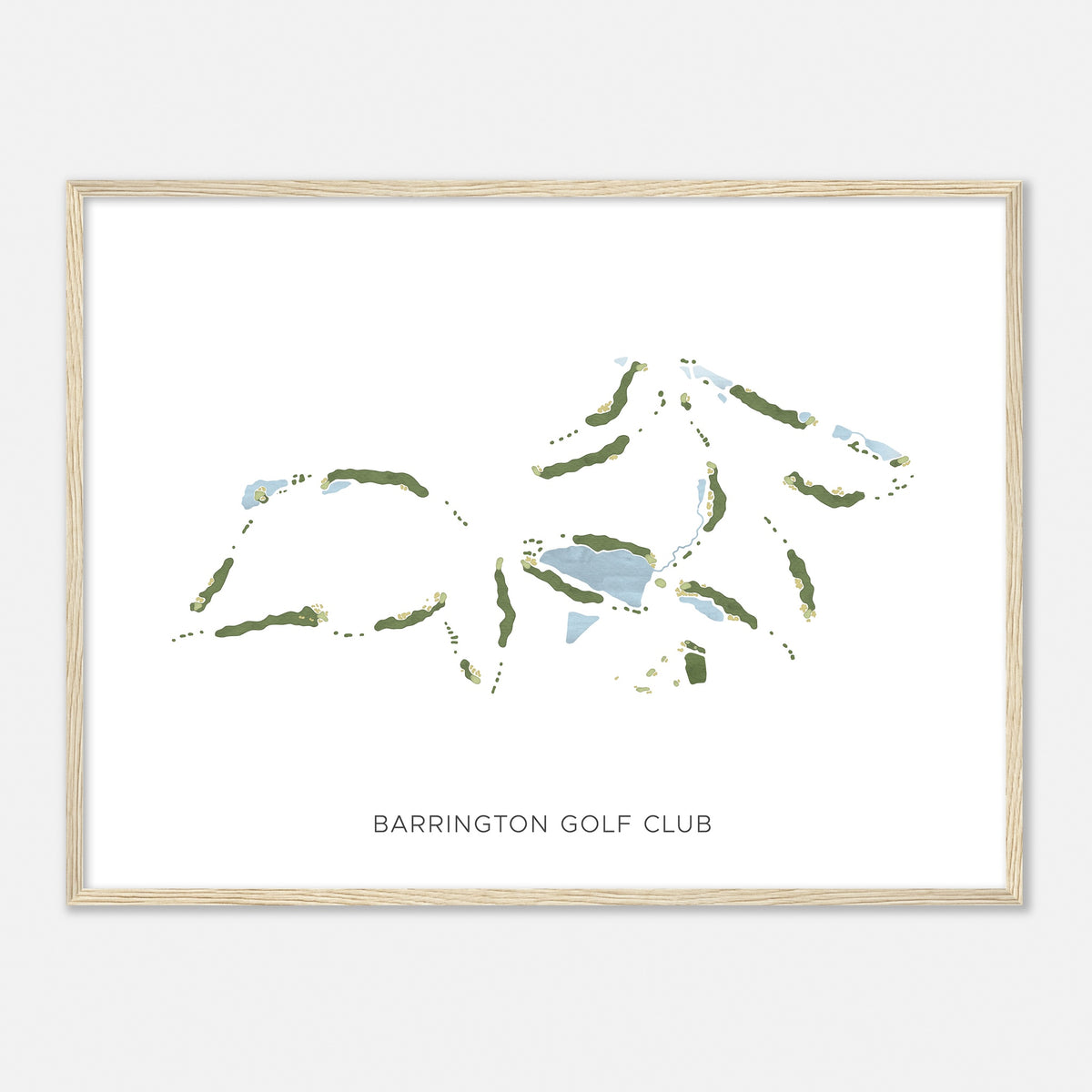 Print of Barrington Golf Club Modern Map