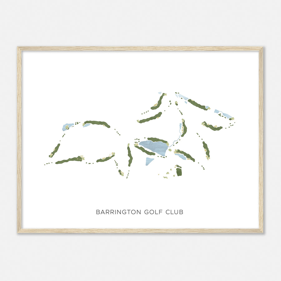 Print of Barrington Golf Club Modern Map