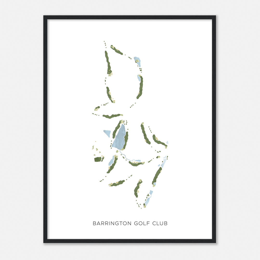 Print of Barrington Golf Club Modern Map