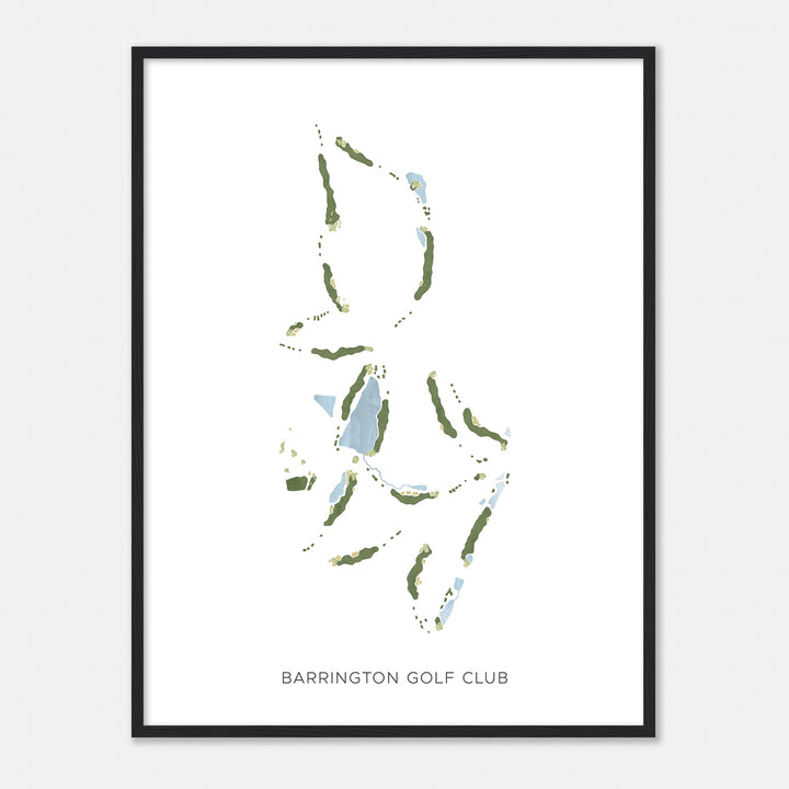 Print of Barrington Golf Club Modern Map