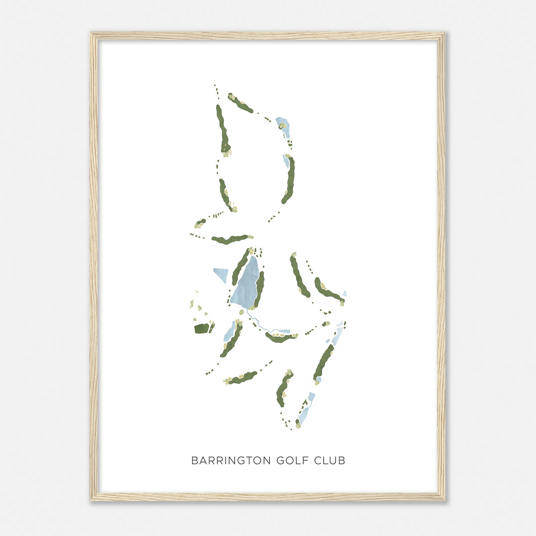 Print of Barrington Golf Club Modern Map