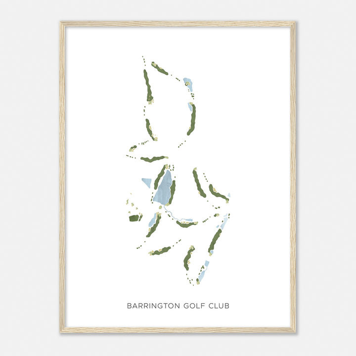 Print of Barrington Golf Club Modern Map